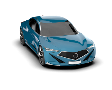 modern araba beyaz arkaplanda izole edildi.