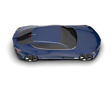 Beyaz arka planda modern bir araba. 3d oluşturma