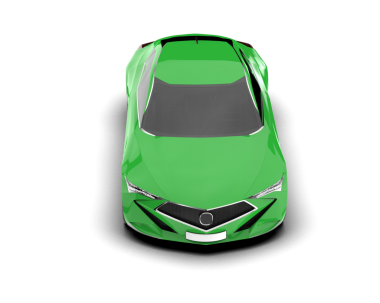 yeşil araba arka planda izole edildi