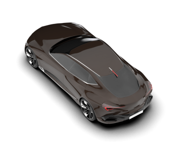 Araba siyah arka planda izole edilmiş. 3d oluşturma.