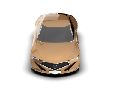 Beyaz arka planda izole edilmiş lüks araba 3 boyutlu çizim - illüstrasyon