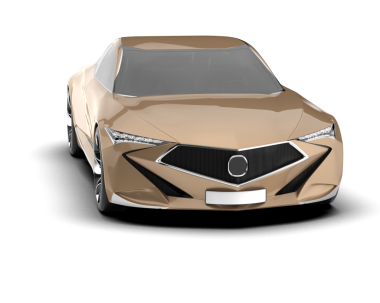 Beyaz arka planda izole edilmiş modern lüks araba. 3 boyutlu illüstrasyon. yüksek kaliteli 3d illüstrasyon