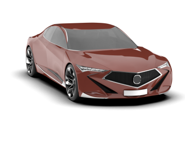 modern araba, 3 boyutlu..