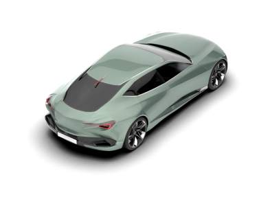 beyaz arkaplanda modern araba