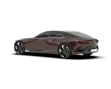 Modern arabanın vektör çizimi. ön, yan görünüm.