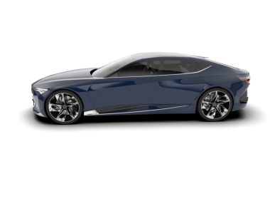 Modern bir araba, güzel bir ışık - mavi - kuyruğu açık arkaplanda.