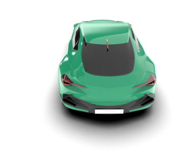 beyaz arkaplanda modern araba