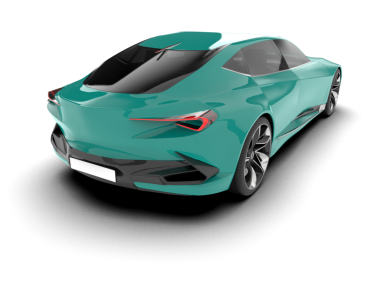 Beyaz arka planda izole edilmiş gerçekçi bir araba. 3 Boyutlu Hazırlama