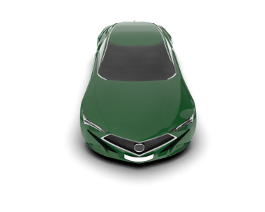 Beyaz arka planda izole edilmiş modern lüks araba. 3d oluşturma -