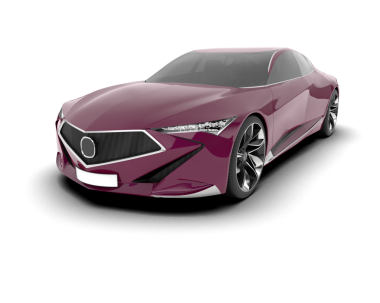 Beyaz arka planda izole edilmiş gerçekçi bir araba. yüksek detaylı araba