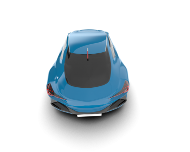 modern elektrikli araba beyaz arka planda izole edildi. 3 boyutlu görüntüleme