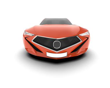 araba beyaz arkaplanda izole edildi