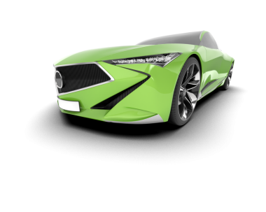 modern araba beyaz arka planda izole edildi. 3 boyutlu görüntüleme