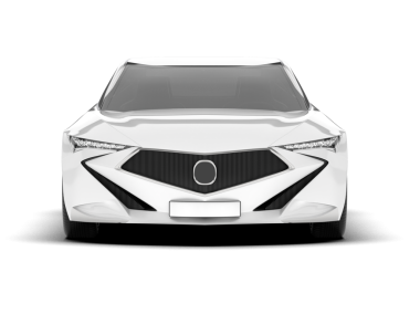 gerçekçi modern araba beyaz arka planda izole.