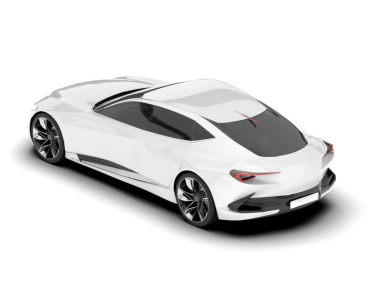 gerçekçi modern araba. Vektör çizimi. ön görünüm.