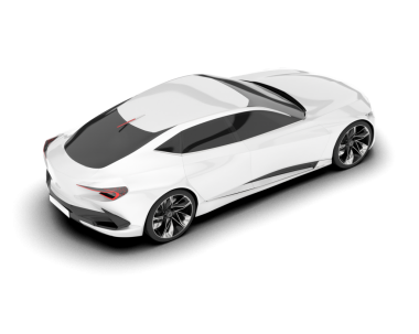 Beyaz arka planda modern araba. 3d illüstrasyon