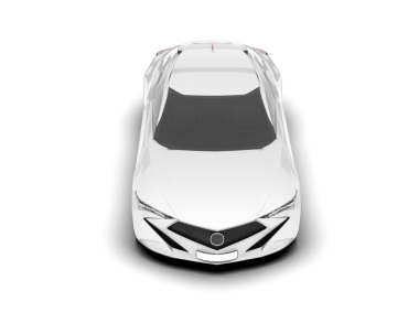 Gerçekçi beyaz araba. vektör