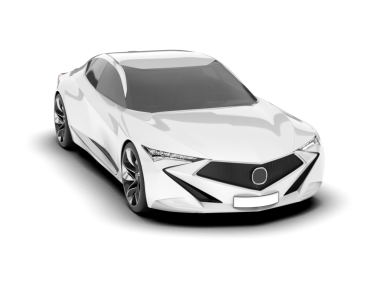 Gerçekçi bir araba. Ön manzara. vektör