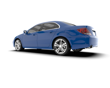 modern araba beyaz arka planda izole edildi. 3 boyutlu görüntüleme