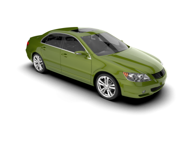 Araba beyaz arka planda izole edilmiş. 3d illüstrasyon.