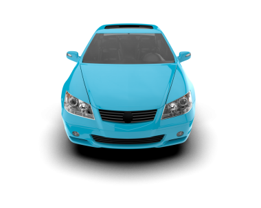 Mavi araba. 3d oluşturma