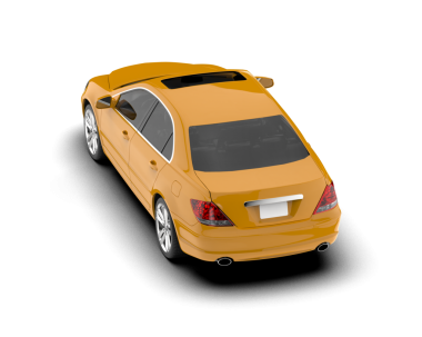 modern araba beyaz arka planda izole edilmiş 3 boyutlu resimleme