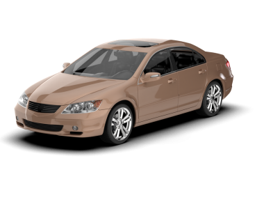 Kahverengi modern araba beyaz arkaplanda izole edilmiş