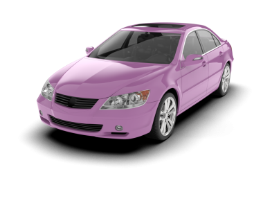 pembe modern araba beyaz arka planda izole edilmiş