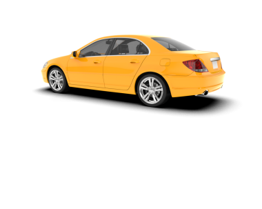 modern araba beyaz arkaplanda izole edildi