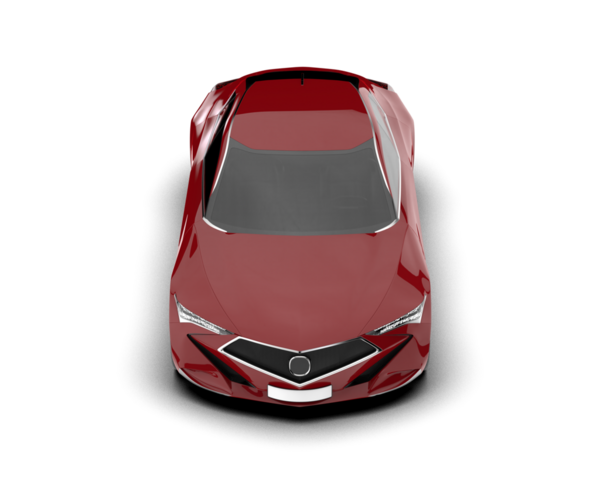 modern kırmızı araba beyaz zemin üzerinde izole edilmiş 3 boyutlu görüntüleme