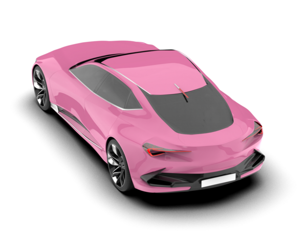 modern pembe spor araba