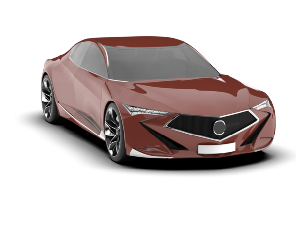 modern araba, 3 boyutlu..