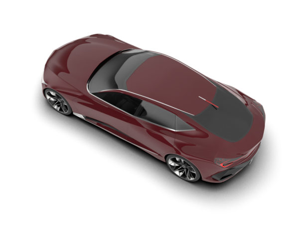 Modern lüks araba siyah arka planda izole edilmiş. 3d oluşturma