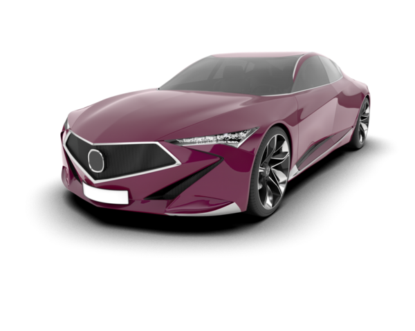 Beyaz arka planda izole edilmiş gerçekçi bir araba. yüksek detaylı araba