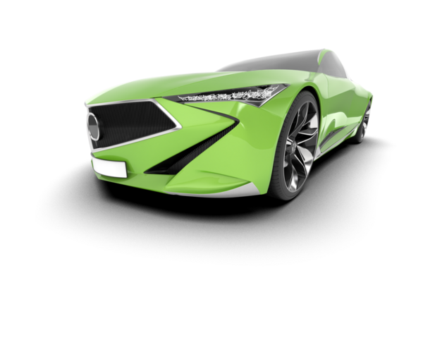 modern araba beyaz arka planda izole edildi. 3 boyutlu görüntüleme