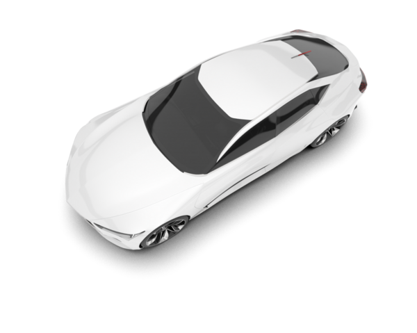 araba yan görünümü izole