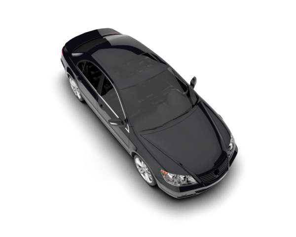 Siyah araba beyaz arkaplanda izole edildi.