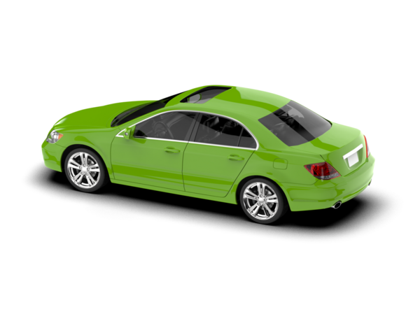 Araba sedanı beyaz arka planda izole edilmiş. 3d illüstrasyon.