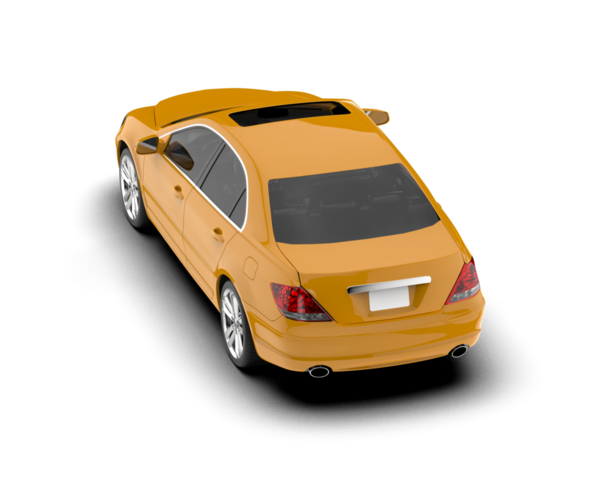 modern araba beyaz arka planda izole edilmiş 3 boyutlu resimleme