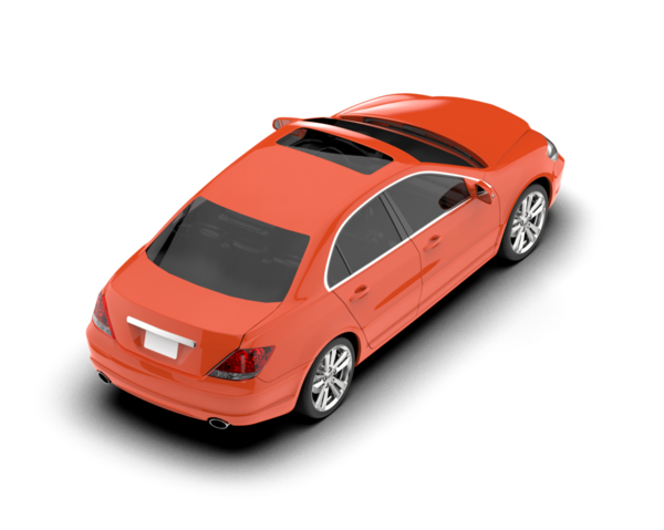 modern araba beyaz arka planda izole edildi. 3 boyutlu çizim - illüstrasyon