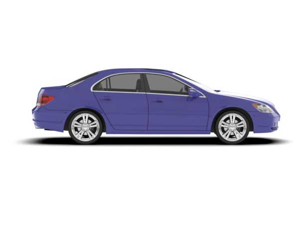 Modern araba. Yan görünüş. Beyaz bir arka planda izole edilmiş. 3d oluşturma