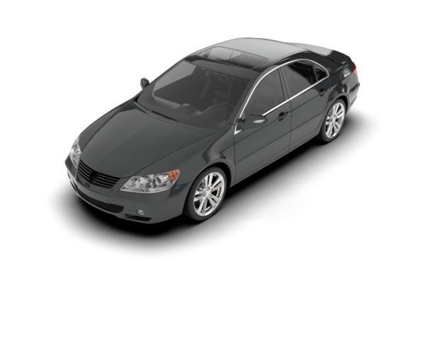 Beyaz arka planı olan gerçekçi bir araba.