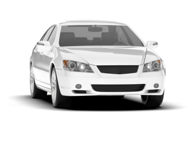 Beyaz bir arka planda beyaz araba