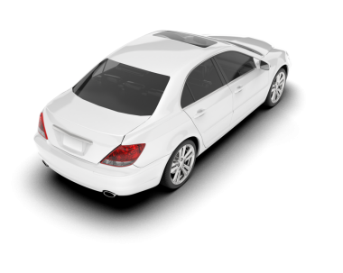 beyaz arka planda modern araba