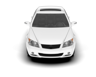 Beyaz arka planda modern lüks araba.