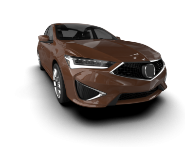 Arka planda modern bir araba. 3D görüntüleme - illüstrasyon