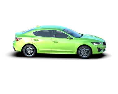 Modern araba arka planda izole edilmiş. 3d oluşturma