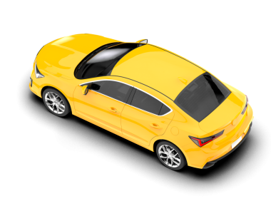 Modern araba beyazda izole edilmiş. 3D görüntüleme - illüstrasyon