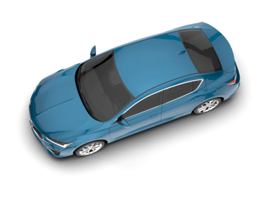 Mavi modern araba beyaz arka planda izole edilmiş. 3d illüstrasyon.