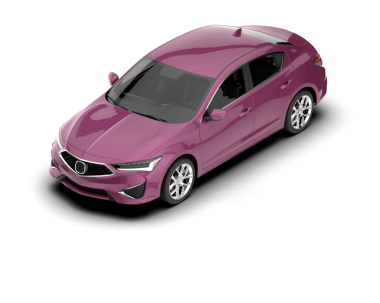 Pembe arka planı olan modern bir araba. 3d oluşturma